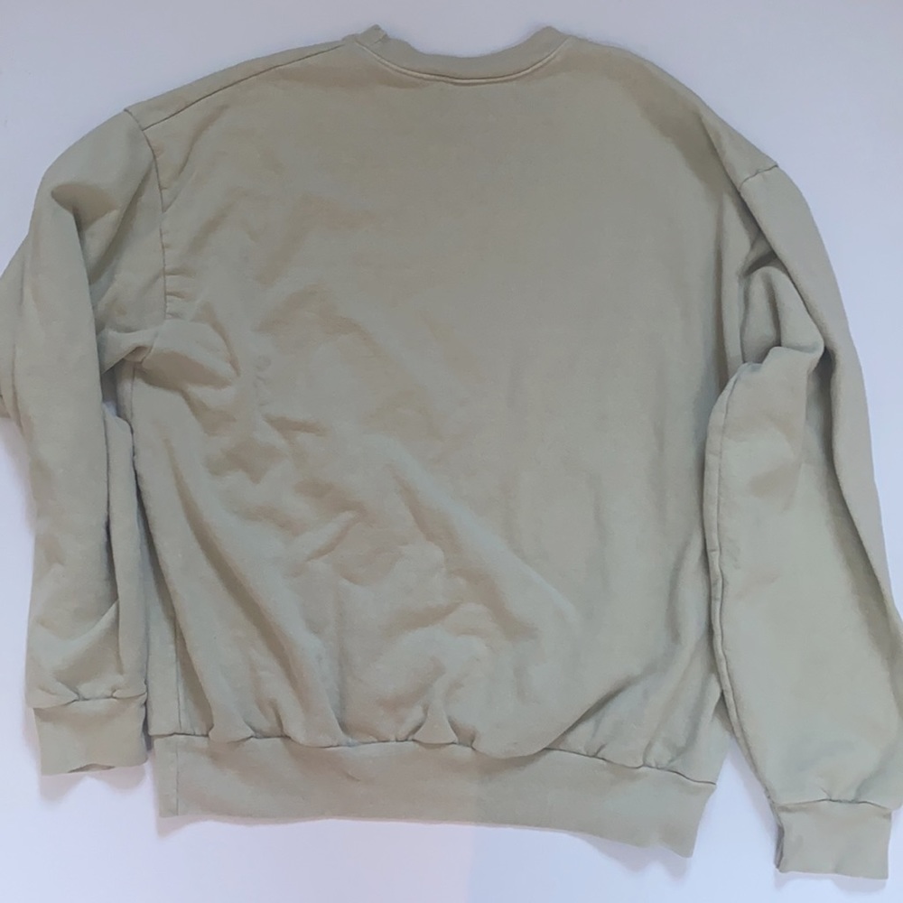 Palo santos studios sand sweatshirt large women’s oversized peace on earth - Picture 6 of 6